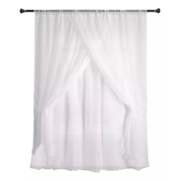 Genérico - Velo Romántico Visillo 3 Paños 200X220Cm Blanco