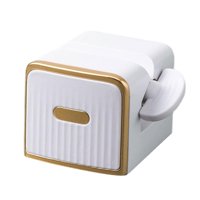 Bothyi - Exprimidor De Pasta De Dientes Suministros De Baño Soporte Con Ruedas Para Limpiador Facial Blanco