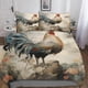 thumbnail image 1 of Juego De Ropa De Cama Con Estampado De Gallo Funda Nórdica Funda De Edredón Con Estampado Animal Impreso En 3d 3 Piezas Para Niños Y Adolescentes Funda De Edredón Con Cremallera C, 1 of 3