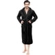 thumbnail image 3 of Bata de baño de felpa con capucha NY Threads, negra, 2XL-3XL, 3 of 6