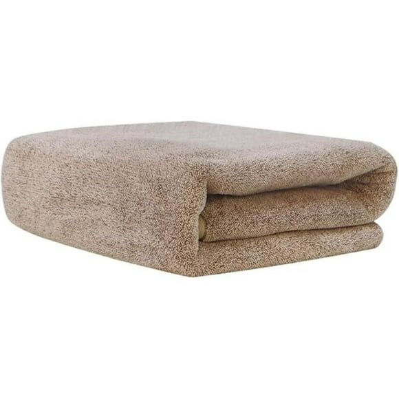 Toallon Grande De Baño Beige 100 X 140 Cm Microfibra Playa De Mano