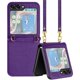 thumbnail image 1 of Funda Cartera para Samsung Galaxy Z Flip 6 Tarjetero Soporte Magnético y Correa Morado, 1 of 5