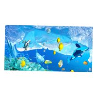 Ioensy - Fondo De Pecera Autoadhesivo Peces De Mar Y Arrecifes De Coral Calcomanías Decoración L