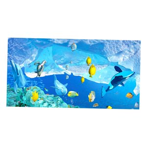 Ioensy - Fondo De Pecera Autoadhesivo Peces De Mar Y Arrecifes De Coral Calcomanías Decoración L