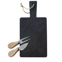 Set Aperitivo 3 Piezas Tabla 28X14Cm Piedra Pizarra Wayu Cocina