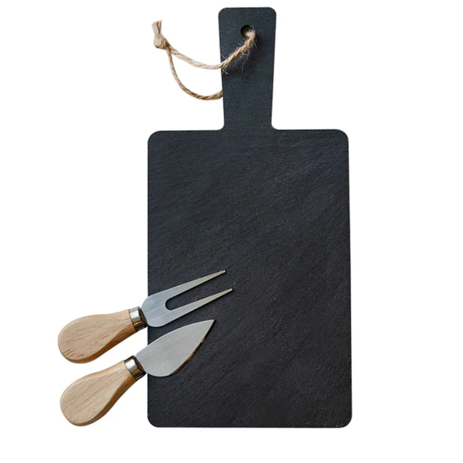 Set Aperitivo 3 Piezas Tabla 28x14cm Piedra Pizarra Wayu Cocina