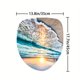 thumbnail image 1 of 1pc Bathroom Rugs Shower Curtain, Sea Wave Pattern Shower Curtain With 12 Plastic Hooks, Bathroom Non-Slip Mat, U Shaped Toilet Mat And Toilet Cover, Bathroom Accessories, Bathroom Decor, Home Decor, 1 of 5