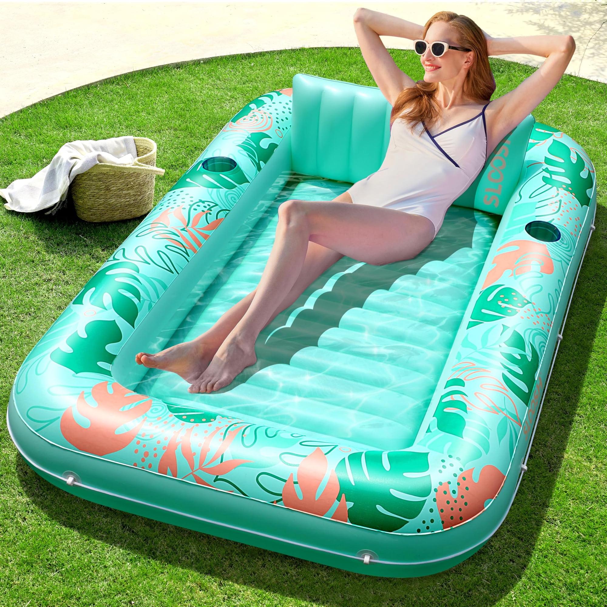 Tumbona Hinchable De Bronceado Para Piscina Float Sloosh 70 X 46 Cm L-aqua