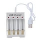 thumbnail image 1 of Cargador De Batería Recargable AA AAA Portátil Con 4 Ranuras Alimentación USB, 1 of 3