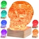 thumbnail image 1 of Rompecabezas de cristal con calavera 3D con base iluminada, decoración de Halloween, 1 of 3