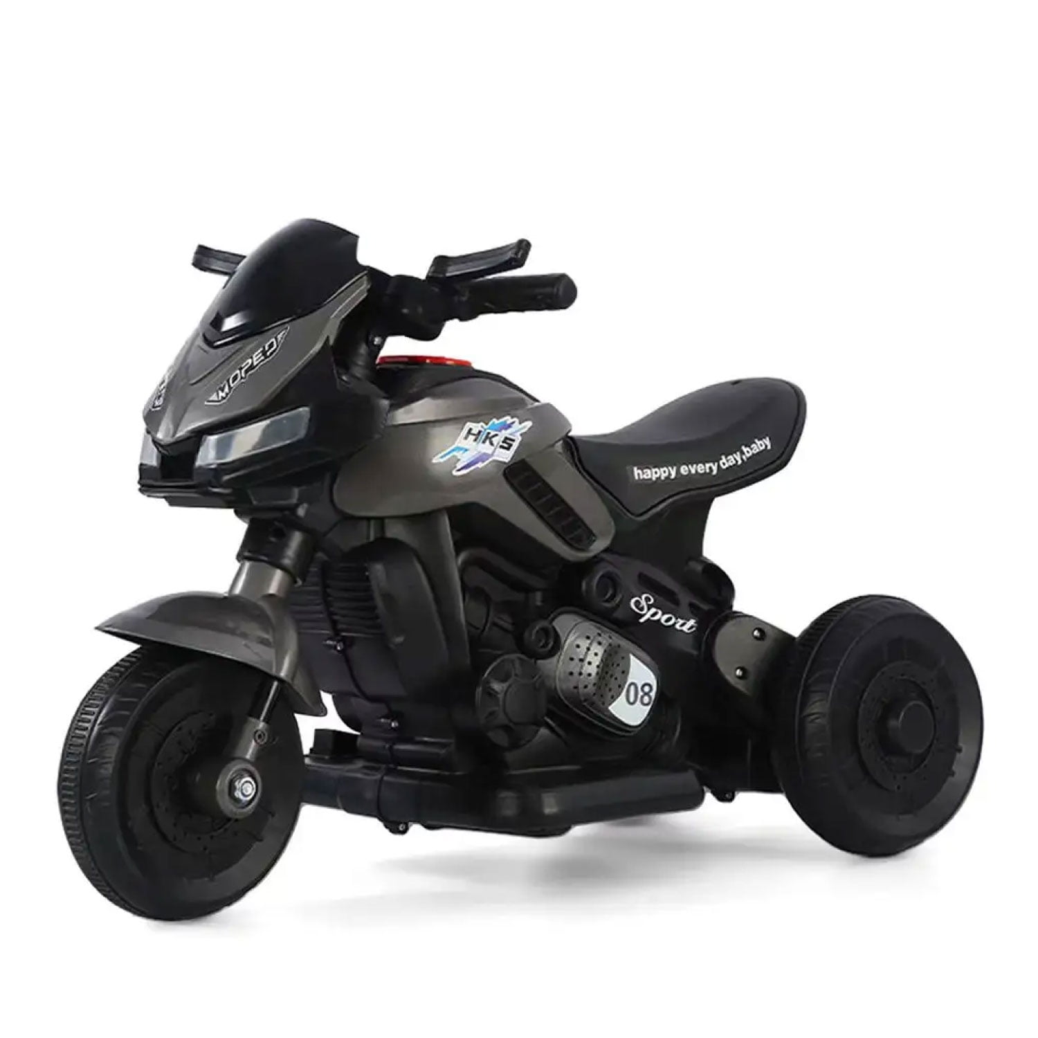 Mundo Online - Moto Eléctrica Infantil 3 Ruedas Con Luz Y Sonido Hk5 6v Negra