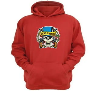 Genérico - Polerón Canguro Guns N´ Roses Rojo Talla M Unisex