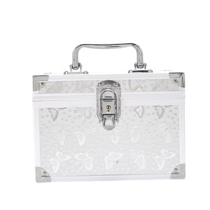 Ioensy - Organizador Portátil De Pedicura De Gran Capacidad Para Herramientas De Maquillaje De Artista Plateado