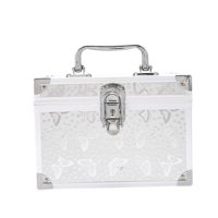 Ioensy - Organizador Portátil De Pedicura De Gran Capacidad Para Herramientas De Maquillaje De Artista Plateado