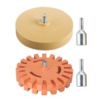 Magideal - 2 Herramientas Genéricas Para Quitar Calcomanías De Ruedas Con Borrador, Rueda De Goma Con Adaptador De Taladro Para Ventanas De Rv, Aplicación Rápida