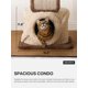 thumbnail image 5 of Árbol para Gatos Sopapets 102 cm Grande de Madera para Interior con Peluche Marrón, 5 of 9