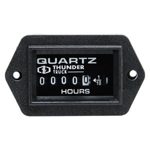 Thunder - Horometro Rectangular 0,0-9999,9H 12-40V 368X24Mm Apernable Negro