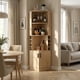thumbnail image 1 of Mueble De Bar Esquinero Multifuncional 180x47x47cm Marrón Claro, 1 of 8