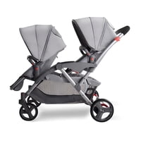 Coche Doble Duo Reclinable 6 Modos En 1 Lubabycas Gris