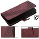 thumbnail image 3 of Funda tipo cartera para Nokia HMD Fusion con tarjetero, bolsillo para billetes, soporte, cierre magnético y correa para la muñeca, funda tipo folio con textura geométrica marrón, 3 of 5