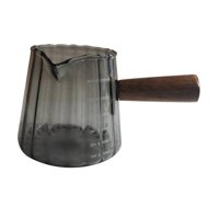 Bothyi - Taza Medidora De Cristal Para Leche, Accesorios Para Café Expreso, 180Ml/16Oz, Para Bar, Oficina, Hogar, Negro