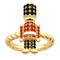 Ioensy - Anillos En Forma De Cascanueces Vintage Con Incrustaciones Simples Para Parejas, Amigos, Adolescentes, 7