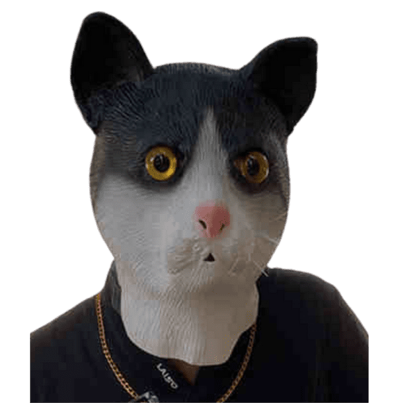 Máscara de gato de látex
