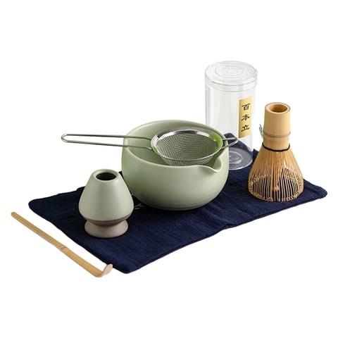 Bothyi - Juego De Té Matcha Japonés De 6X, Cuenco De Cerámica Matcha Para Casa De Té, Restaurante, Hogar, Verde