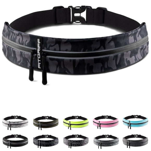 Cinturón de correr Fitgriff® para hombre y mujer Camo-Black