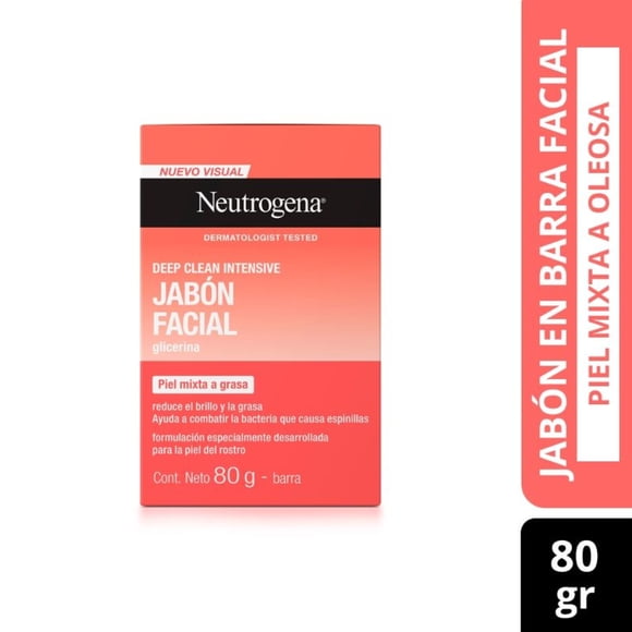 Jabón Neutrogena Facial Deep Clean Intensive 80 g