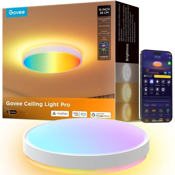 Plafón Govee Pro 15 inch RGBICWW 4300 lm Alexa 38 cm