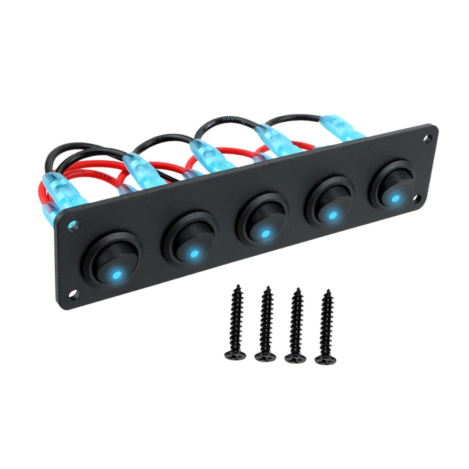 Magideal - Panel De Interruptores Basculantes Para Vehículos Marinos Multiusos, Modificación De Automóviles, Interruptor De Encendido Y Apagado Para Yates, Vehíc E