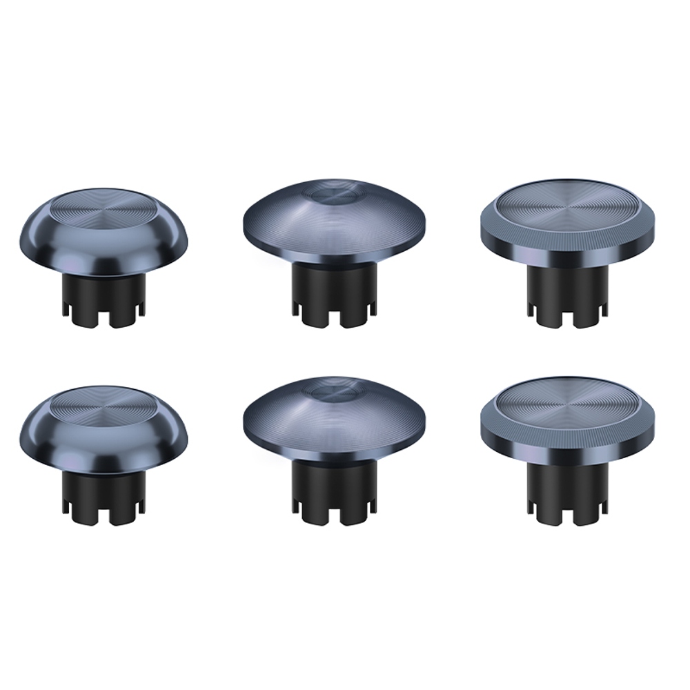 Genérico - Compatible Con Ps5 Dualsense Edge Controller Metal Thumb Stick Caps, Analog Stick Joystick Replacement Parts Accessory Kit-Gris