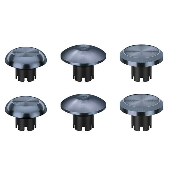 Compatible con PS5 DualSense Edge Controller Metal Thumb Stick Caps, Analog Stick Joystick Replacement Parts Accessory Kit-Gris