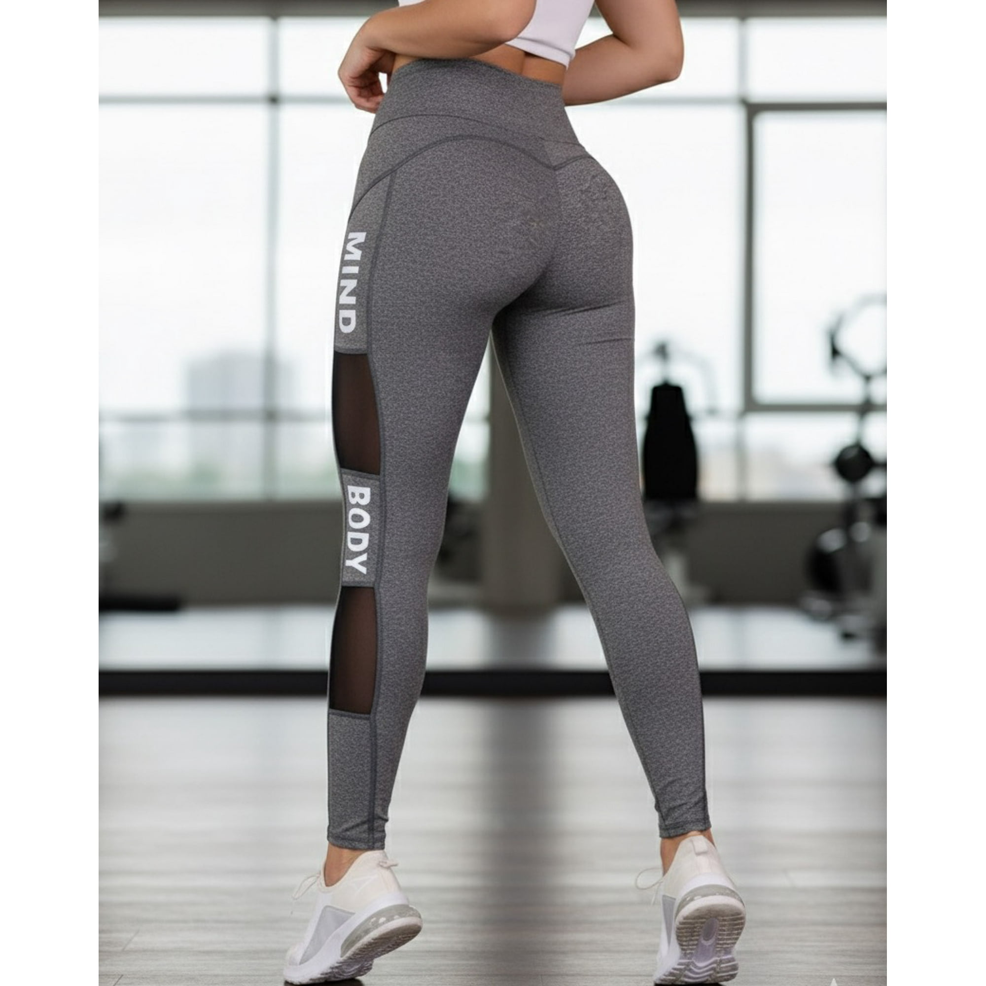 Flix Spa - Calza Deportiva Mujer Tiro Alto Push Up Moldeadora Minbody