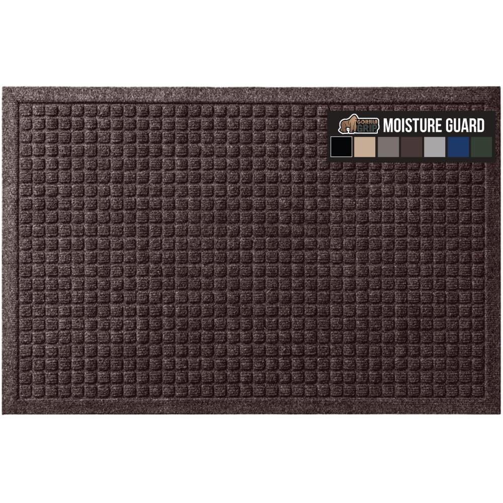 Felpudo Gorilla Grip, Protector De Humedad Ultraabsorbente, 5,7 L, Color Café