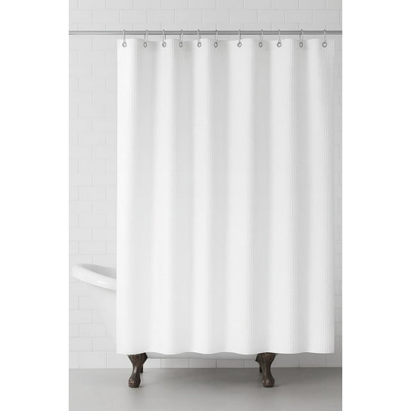 Cortina De Baño Tela Impermeable 178x183cm 12 Argollas + forro