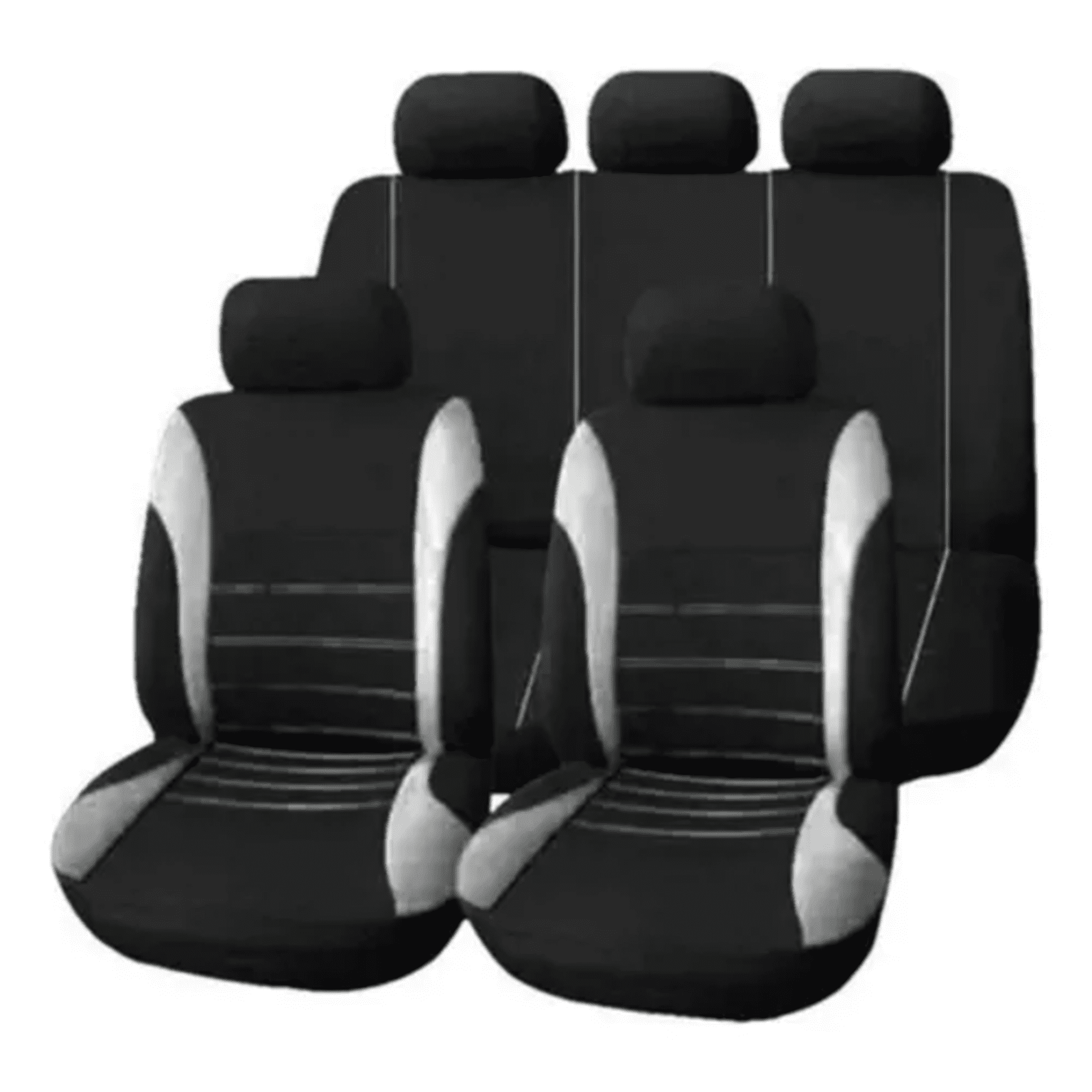 Genérico - Set Fundas Cubre Asiento Diseño Costura 9 Piezas