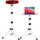thumbnail image 1 of Soporte para proyector REHOSEUP 55-140 cm con soporte para teléfono blanco, 1 of 6