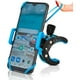 thumbnail image 1 of Soporte de teléfono universal para iPhone Samsung - Abrazadera de manillar para motocicleta, scooter, ATV, barco, bicicleta de spinning, cinta de correr - Agarre de teléfono móvil - Azul, 1 of 5