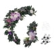 thumbnail image 3 of 2x Flor Swag Decoración Boda Señal de Bienvenida, Guirnaldas Guirnaldas Guirnalda para Puerta Frontal Decoración de Pared Fiesta Recepción Violeta, 3 of 5