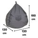 thumbnail image 3 of Pouf Pera Gris Felpa 100x120x120 cm, 3 of 3