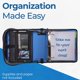 thumbnail image 4 of Carpeta con cremallera Case-it Mighty Zip Tab con 3 anillas y pestañas de 5 colores, 4 of 4