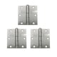 thumbnail image 1 of Pack 3 Bisagras Acero Odis 3,5”×3,5”× 2,0mm - Plata, 1 of 6