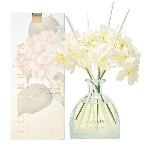 Difusor Reed COCORRÍNA Clean Linen de 250 ml con 8 barras
