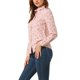 thumbnail image 4 of INSPIRE CHIC Camisa de Mujer con Botones, Estampado Floral Pequeño, Manga Larga, Cuello en Punta, Blusa de Oficina, Talla L, Rosa Claro, 4 of 8