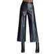 thumbnail image 1 of Pantalones de cuero para mujer, cintura alta, corte ancho, holgados, de PU, estilo coreano, talla grande, para otoño e invierno, 1 of 5