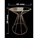 thumbnail image 2 of Mesa Auxiliar de Metal Dorada de Vidrio 20 Cms Diámetro, 2 of 3