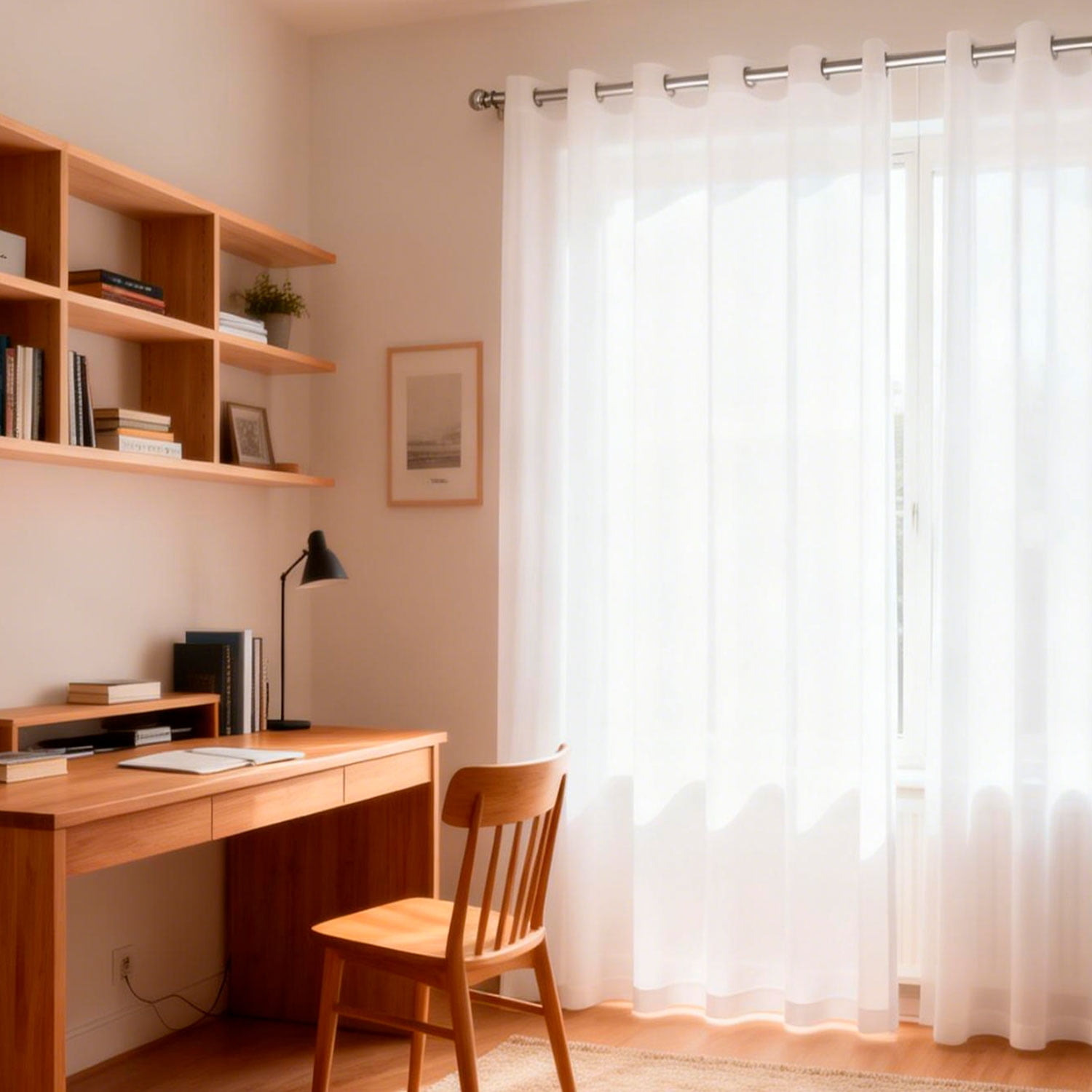 Dib - Cortina 2 Paños Velo Basico Perla