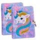 thumbnail image 1 of 2 cuadernos de unicornio con cubierta de felpa, regalo para estudiantes, cuaderno de diario para niñas, 1 of 7